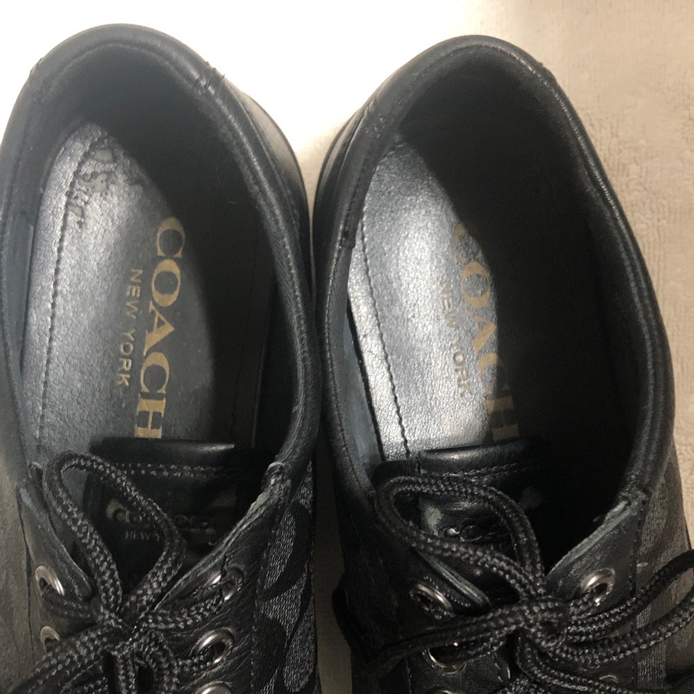 Coach Sneakers Leather And Canvas Men’s Size 10 Pre-owned Used Condition. - Picture 3 of 12
